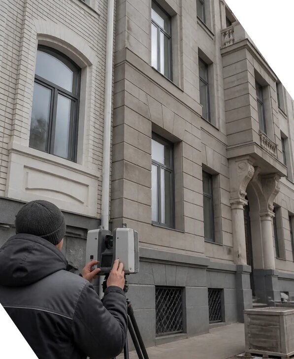 Лазерное сканирование фасадов зданий для обследования в Ярцеве